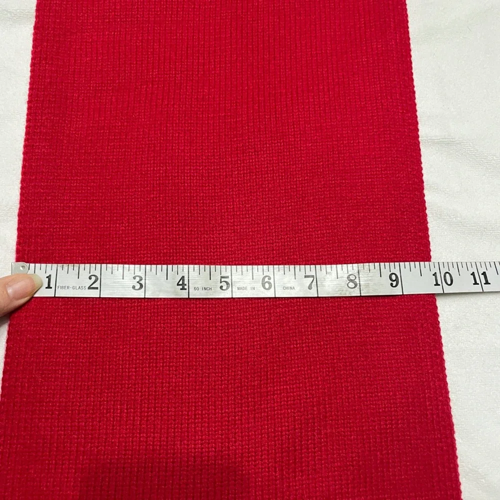 Kate Spade New York Colorblock Pom Pom Scarf Wool‎ Blend Knit Muffler Whimsy Fun